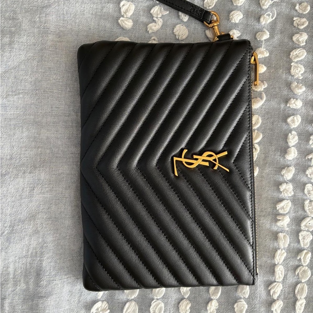 Ysl black clutch